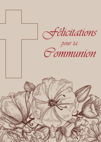 carte de voeux 1ere communion
